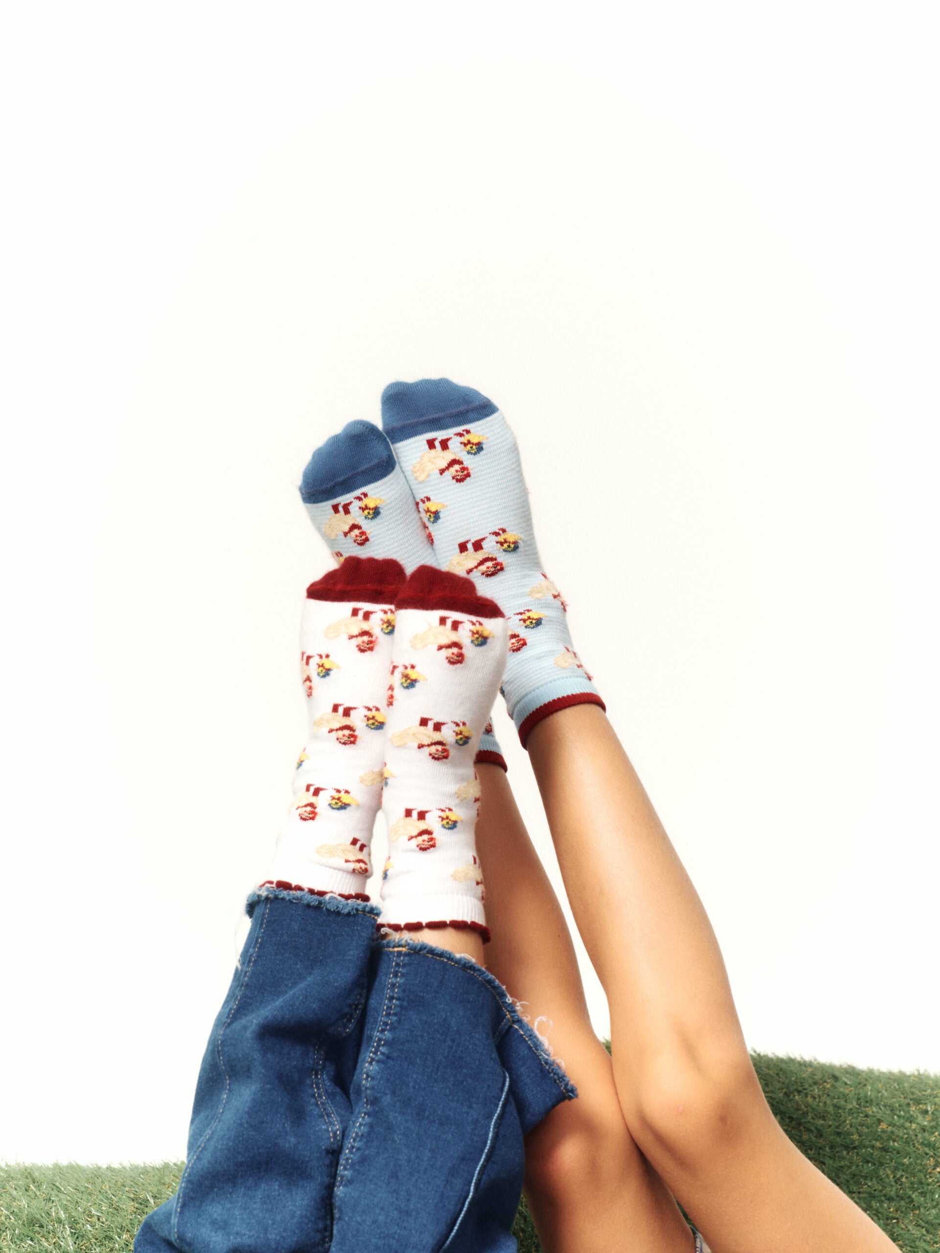 Little Chick Stripes Blue Socks x Capittana