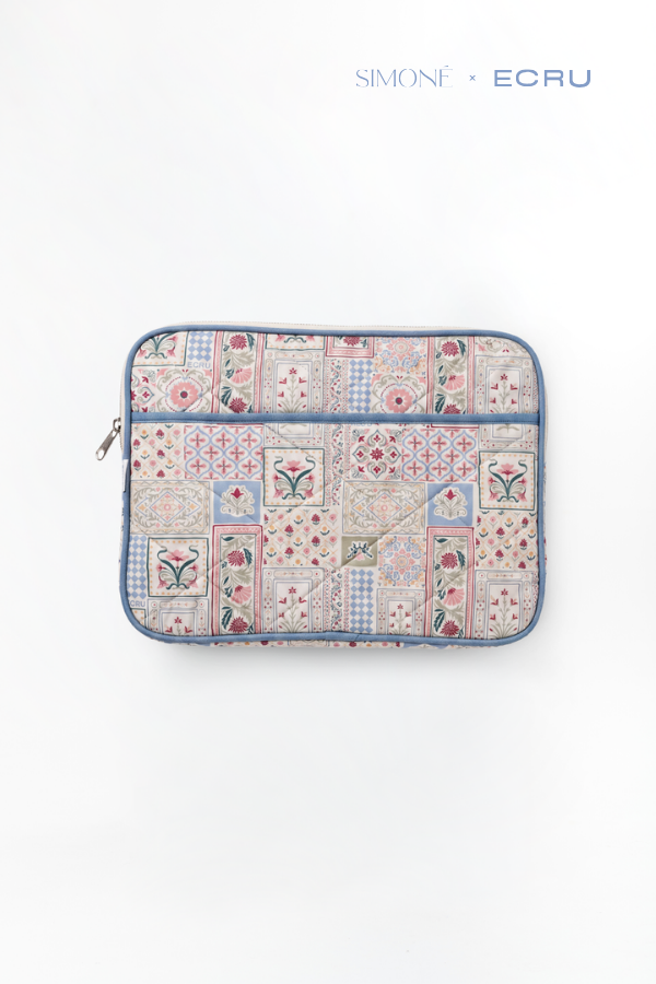 Laptop Case Ornamental Bloom x ECRU