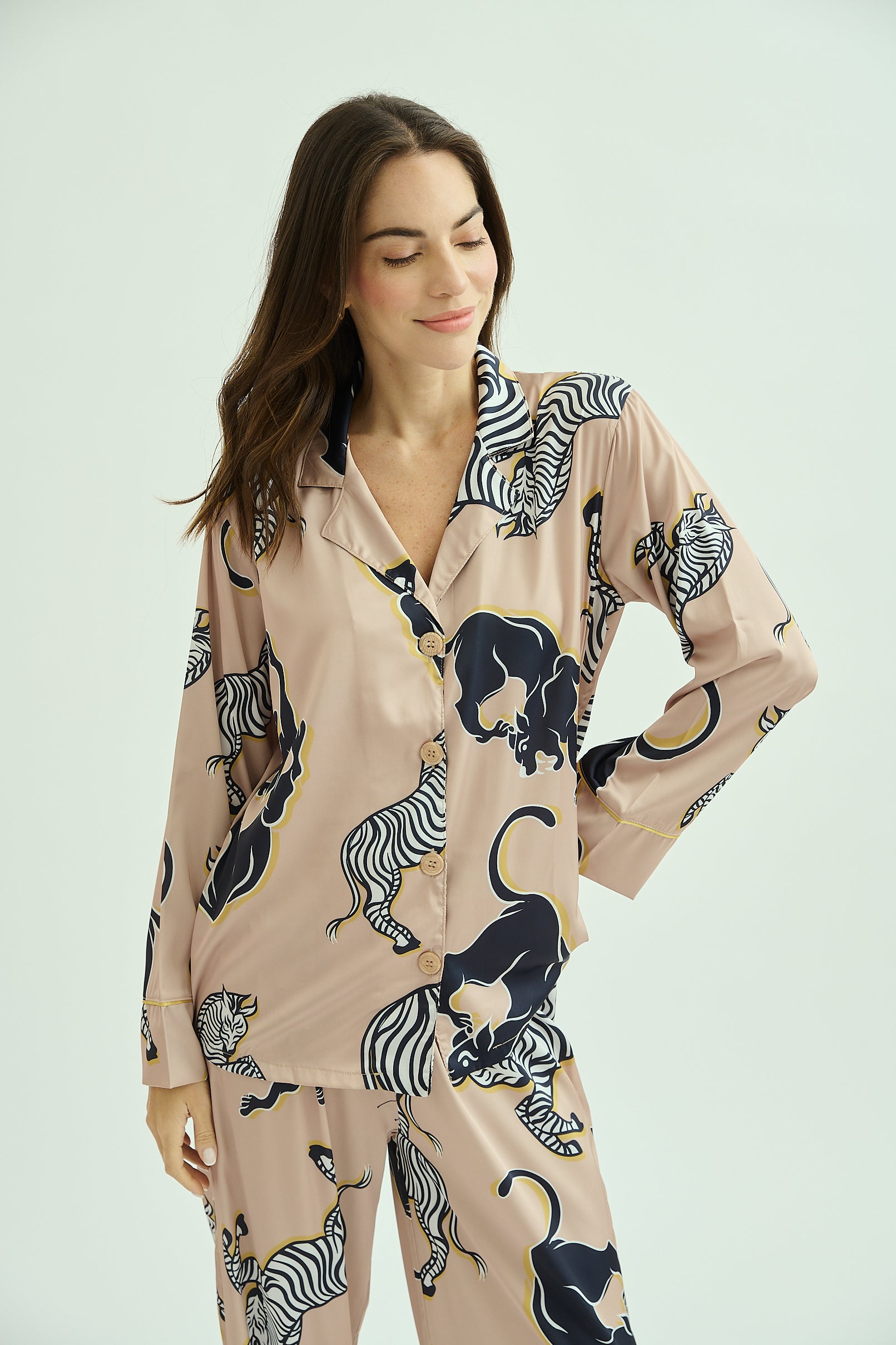 Rose Gold Zebra Silk
