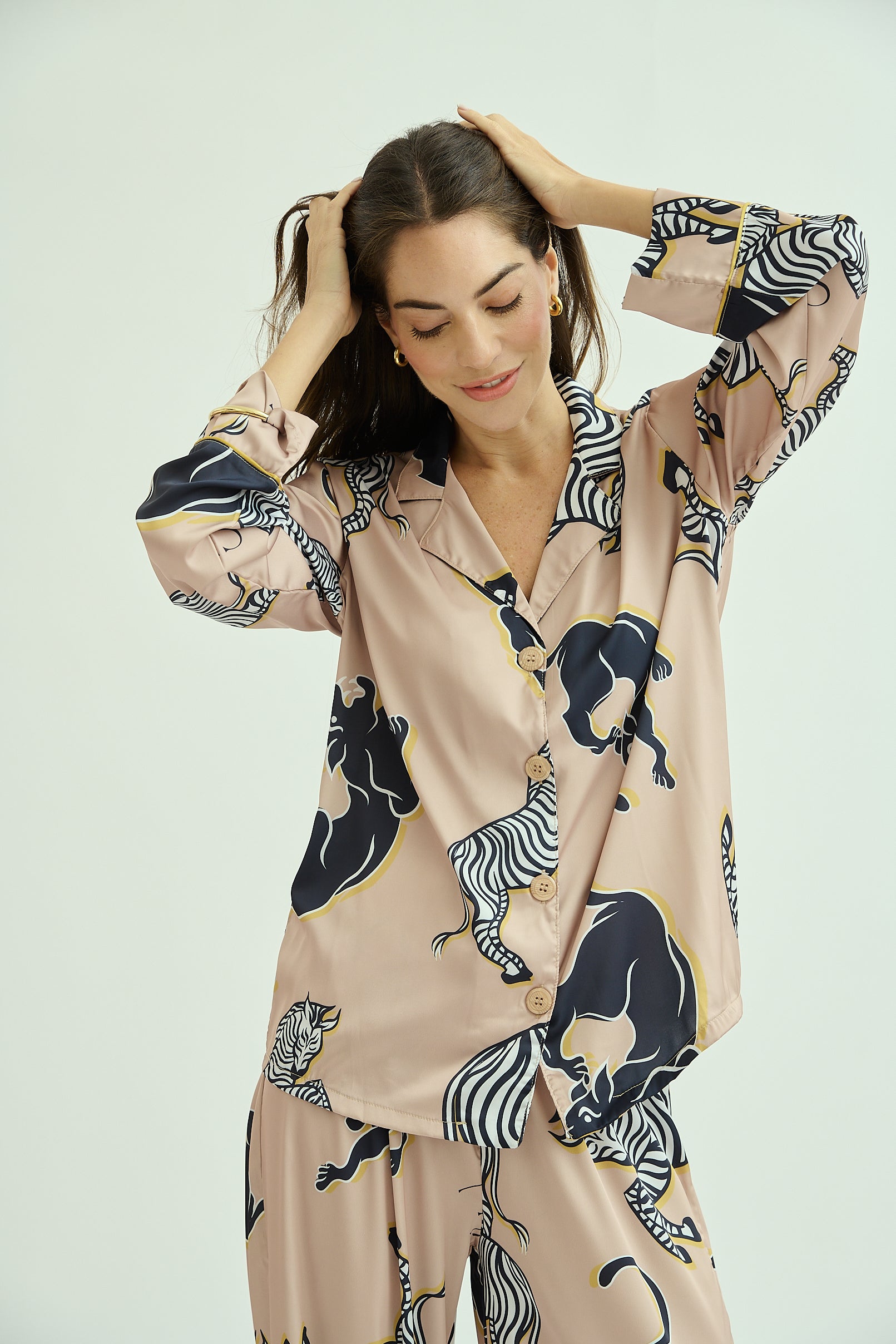 Rose Gold Zebra Silk