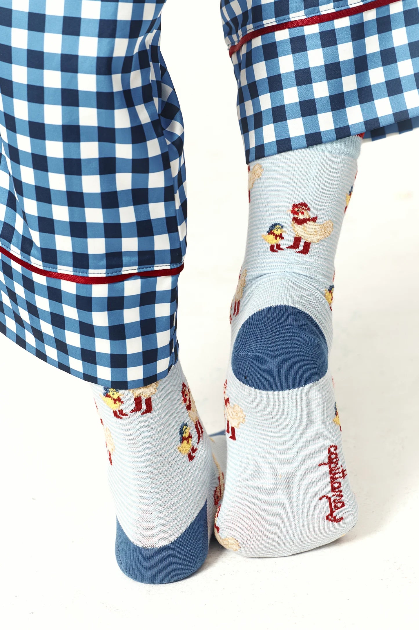 Mama Hen Stripes Blue Socks x Capittana