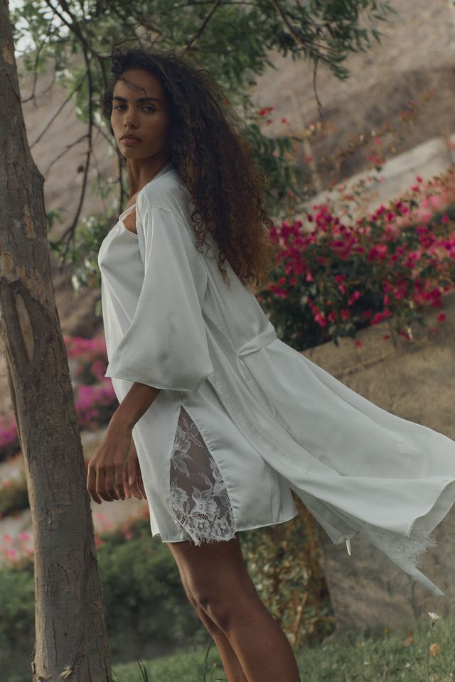 Bridal Silk Robe Short (Bata)