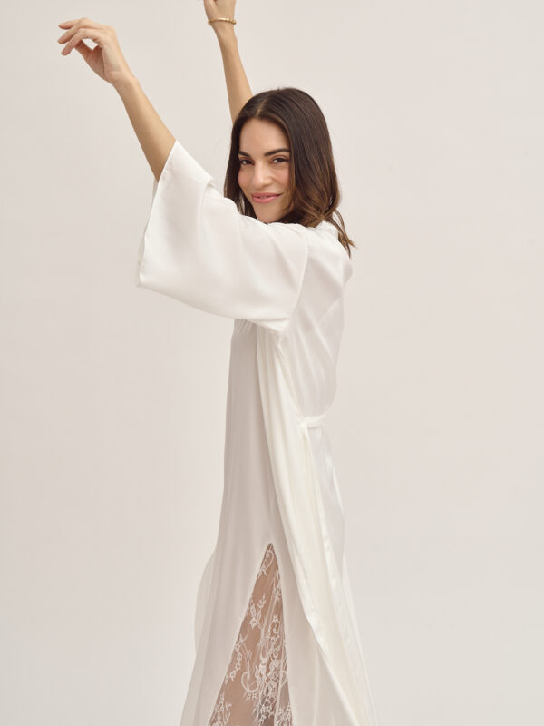 Bridal Silk Robe Long