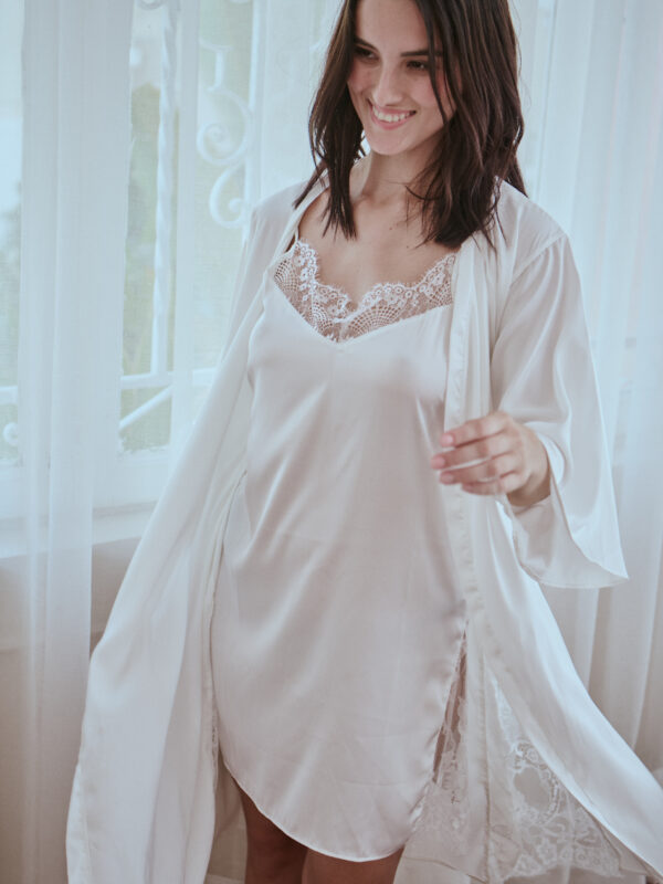 Bridal Silk Robe Short