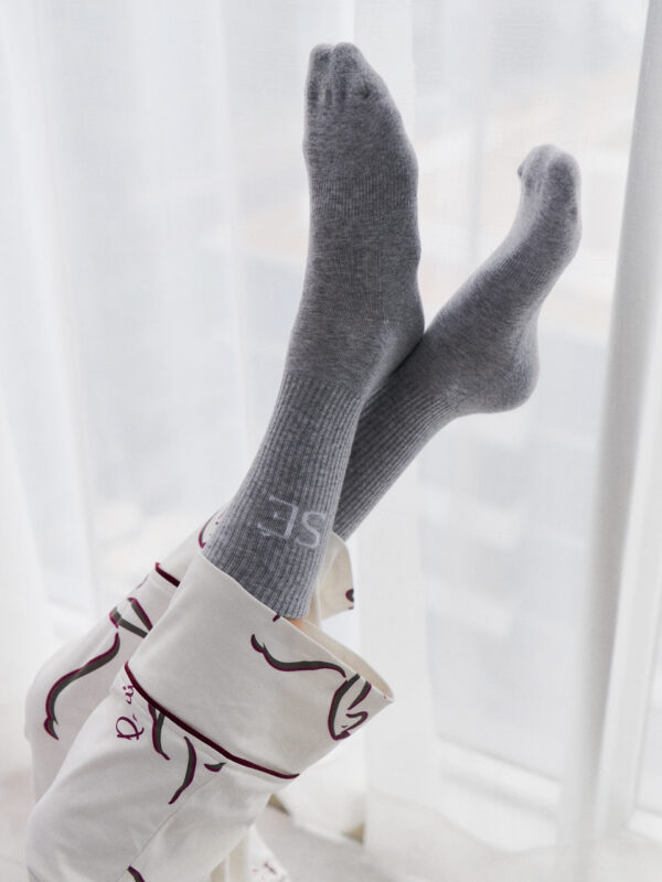 Simo Steps Gray (medias de algodón)