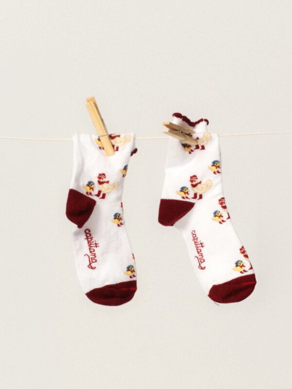 Little Chik Burgundy Socks x Capittana