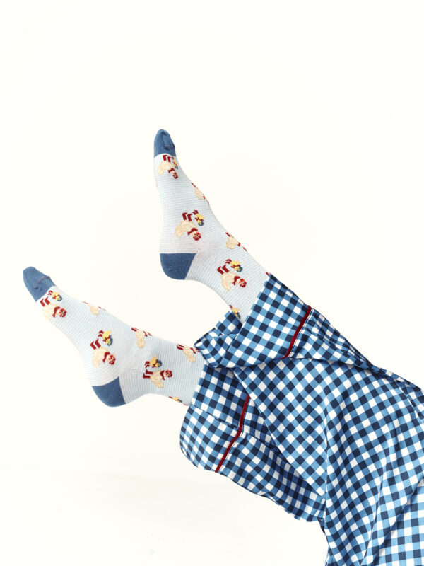 Mama Hen Stripes Blue Socks x Capittana